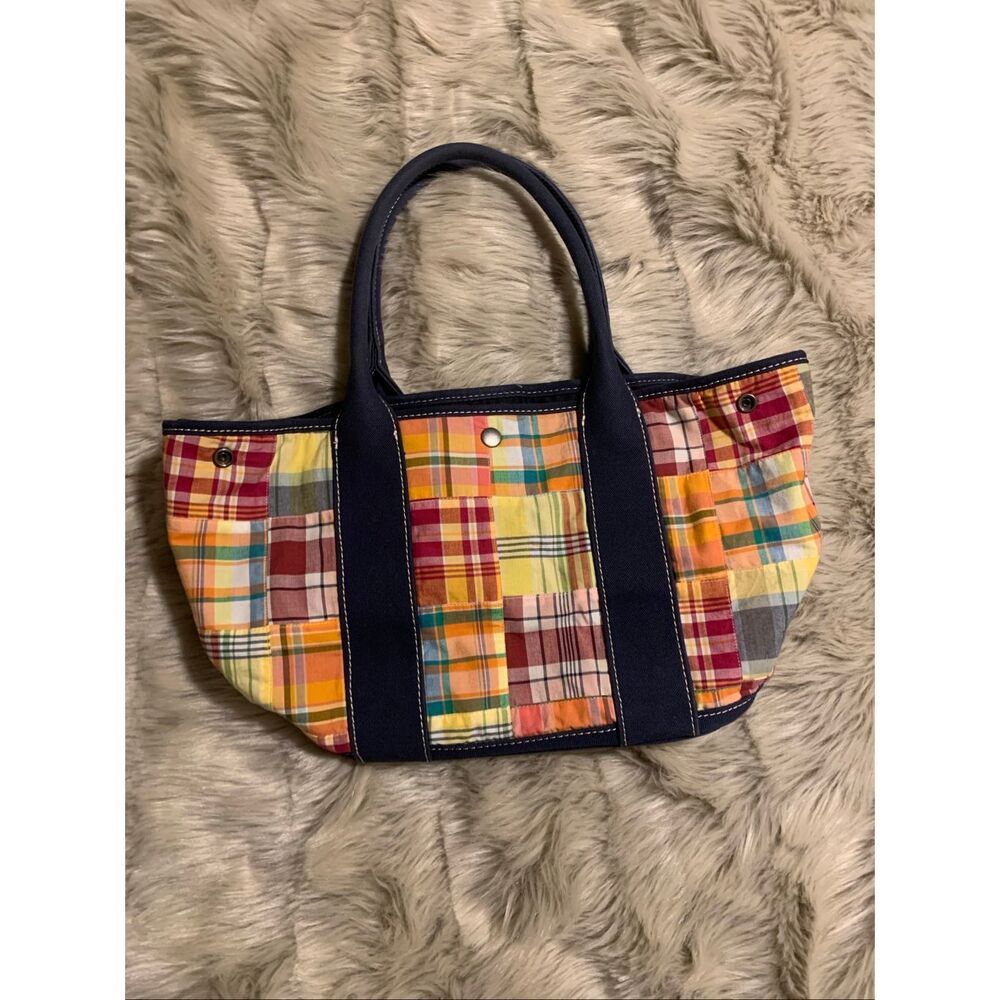 J. Crew Madras Patchwork Classic Tote